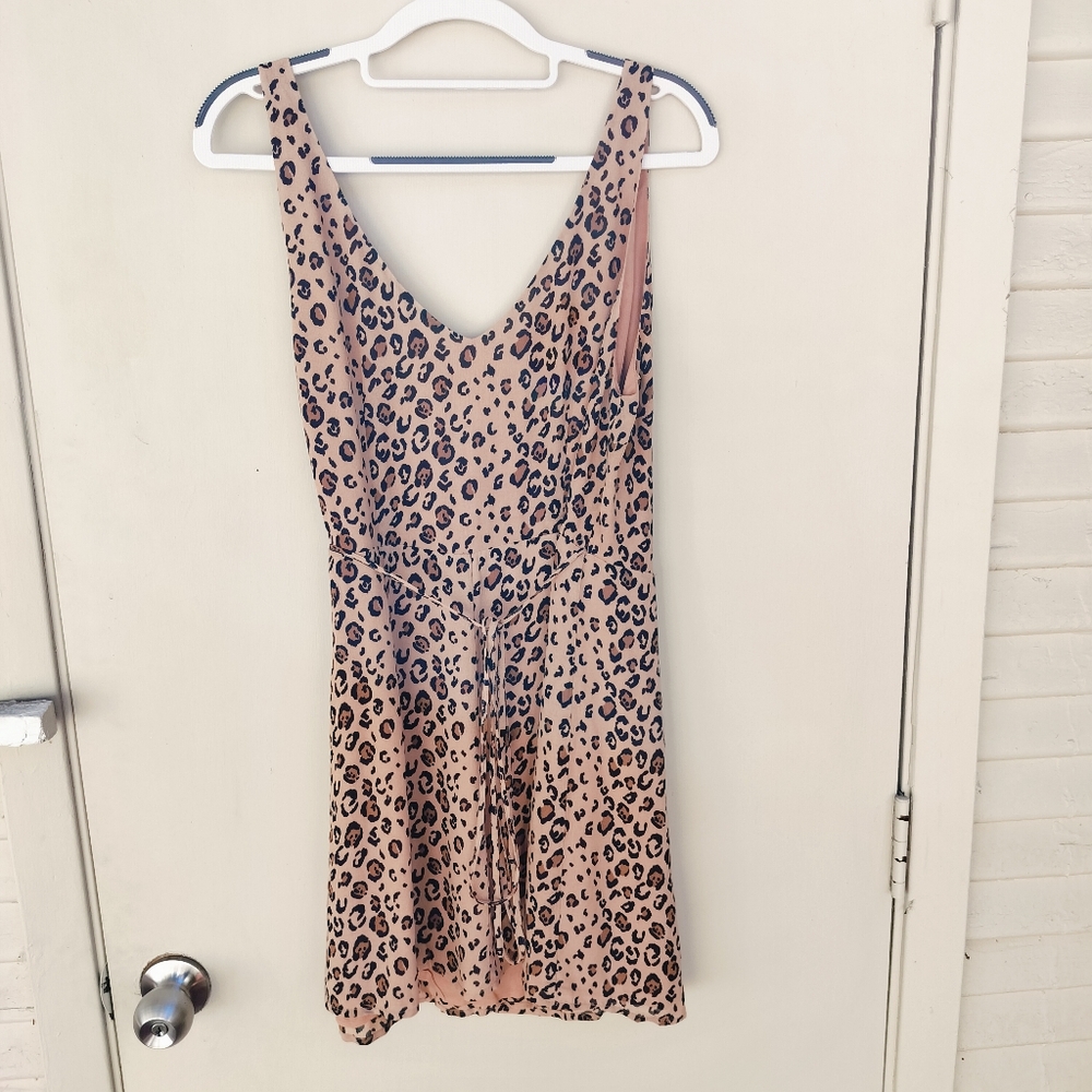 Reformation Anchorage Leopard Mini Wrap Dress Animal Print Lightweight Aline - Picture 9 of 9
